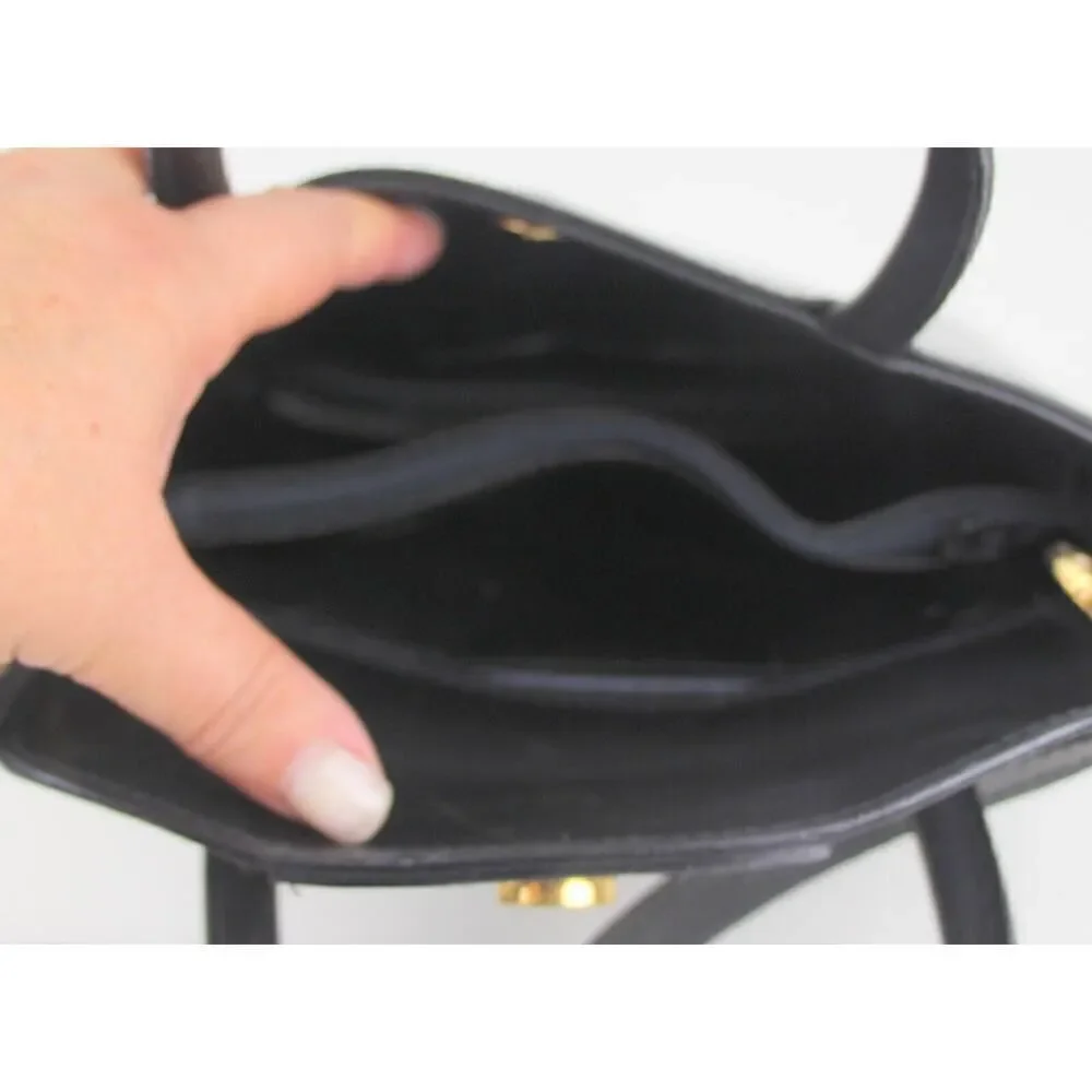 HANDMADE FLORENCE BLACK GENUINE LEATHER SHOULDER BAG XBODY SATCHEL HANDBAG PURSE